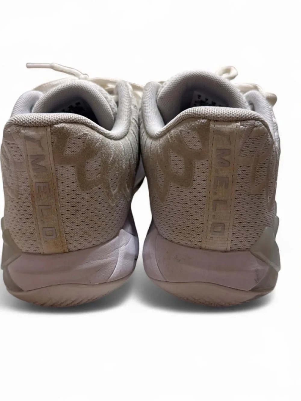 Puma Kids White Lace-Up Sneakers